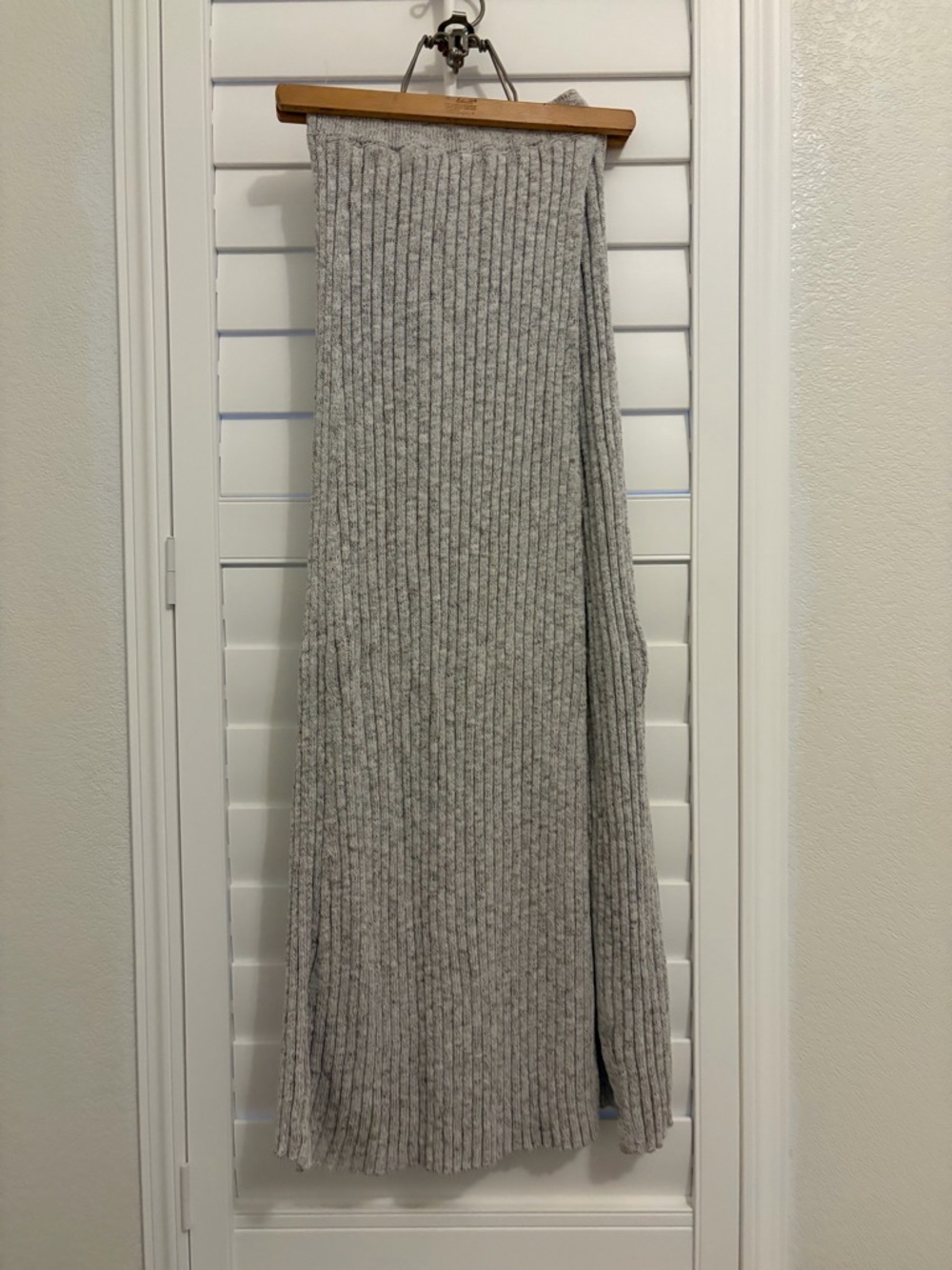 Free People Better Days Sweater Ribbed Midi Skirt with High Side Slit - Picture 5 of 7
